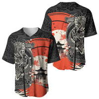 Japanese Dragon Katana Enso Baseball Jersey Japan Pagoda Seamless Cloud LT14 - Polynesian Pride