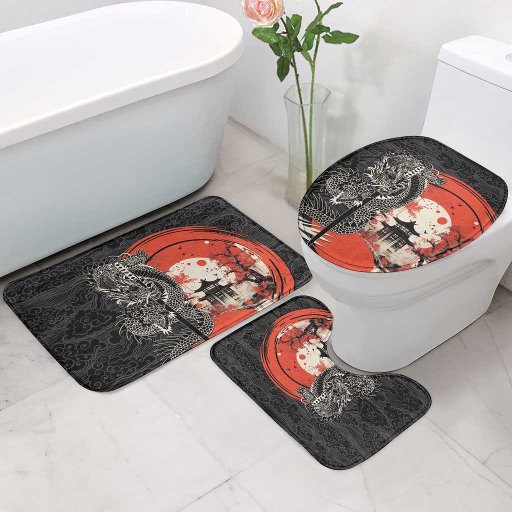 Japanese Dragon Katana Enso Bathroom Set Japan Pagoda Seamless Cloud LT14 - Polynesian Pride