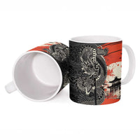 Japanese Dragon Katana Enso Ceramic Mug Japan Pagoda Seamless Cloud LT14 - Polynesian Pride