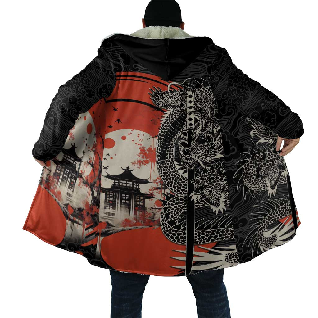 Japanese Dragon Katana Enso Cloak Japan Pagoda Seamless Cloud LT14 - Polynesian Pride