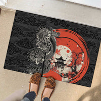 Japanese Dragon Katana Enso Rubber Doormat Japan Pagoda Seamless Cloud LT14 - Polynesian Pride