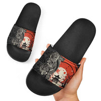 Japanese Dragon Katana Enso Slide Sandals Japan Pagoda Seamless Cloud LT14 - Polynesian Pride