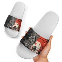 Japanese Dragon Katana Enso Slide Sandals Japan Pagoda Seamless Cloud LT14 - Polynesian Pride