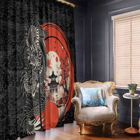 Japanese Dragon Katana Enso Window Curtain Japan Pagoda Seamless Cloud LT14 - Polynesian Pride