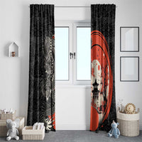 Japanese Dragon Katana Enso Window Curtain Japan Pagoda Seamless Cloud LT14 - Polynesian Pride