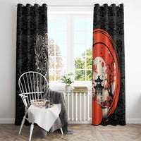 Japanese Dragon Katana Enso Window Curtain Japan Pagoda Seamless Cloud LT14 - Polynesian Pride