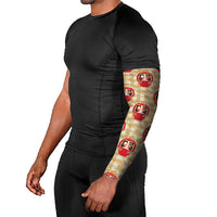 Japanese Daruma Doll Arm Sleeves Palaka With Seamless Bamboo Pattern LT14 - Polynesian Pride