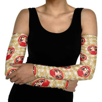 Japanese Daruma Doll Arm Sleeves Palaka With Seamless Bamboo Pattern LT14 - Polynesian Pride