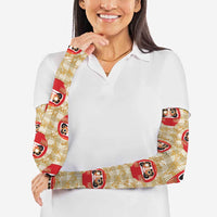 Japanese Daruma Doll Arm Sleeves Palaka With Seamless Bamboo Pattern LT14 - Polynesian Pride