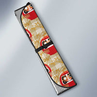 Japanese Daruma Doll Auto Sun Shade Palaka With Seamless Bamboo Pattern LT14 - Polynesian Pride