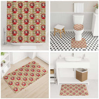 Japanese Daruma Doll Bathroom Set Palaka With Seamless Bamboo Pattern LT14 - Polynesian Pride