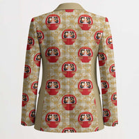 Japanese Daruma Doll Blazer Palaka With Seamless Bamboo Pattern LT14 - Polynesian Pride