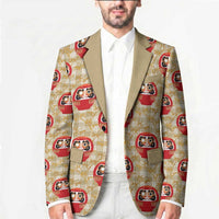 Japanese Daruma Doll Blazer Palaka With Seamless Bamboo Pattern LT14 - Polynesian Pride