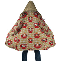 Japanese Daruma Doll Cloak Palaka With Seamless Bamboo Pattern LT14 Unisex Beige - Polynesian Pride