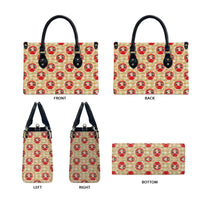 Japanese Daruma Doll Leather Bag Palaka With Seamless Bamboo Pattern LT14 - Polynesian Pride