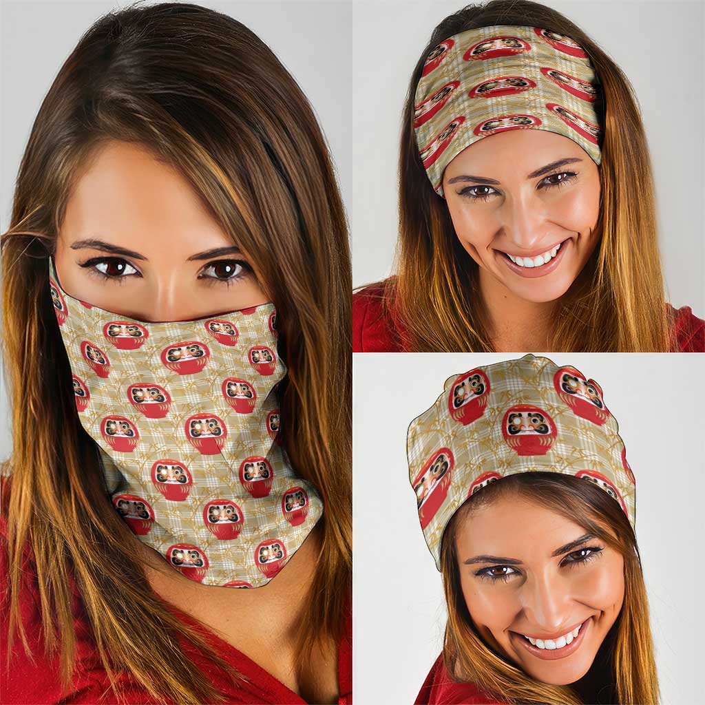 Japanese Daruma Doll Neck Gaiter Palaka With Seamless Bamboo Pattern LT14 - Polynesian Pride