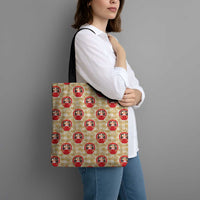 Japanese Daruma Doll Tote Bag Palaka With Seamless Bamboo Pattern LT14 - Polynesian Pride