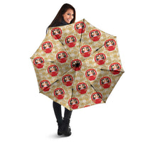 Japanese Daruma Doll Umbrella Palaka With Seamless Bamboo Pattern LT14 - Polynesian Pride