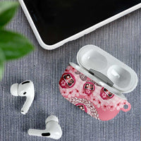 Japanese Daruma Doll Palaka AirPods Case Cherry Blossoms With Shell Lei LT14 - Polynesian Pride