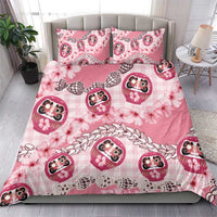 Japanese Daruma Doll Palaka Bedding Set Cherry Blossoms With Shell Lei LT14 - Polynesian Pride