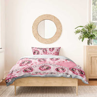Japanese Daruma Doll Palaka Bedding Set Cherry Blossoms With Shell Lei LT14 - Polynesian Pride