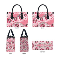 Japanese Daruma Doll Palaka Leather Bag Cherry Blossoms With Shell Lei LT14 - Polynesian Pride
