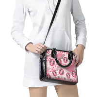Japanese Daruma Doll Palaka Shoulder Handbag Cherry Blossoms With Shell Lei LT14 - Polynesian Pride