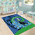 New Zealand Chatham Islands Area Rug Wharekauri Forget Me Not With Black Robin