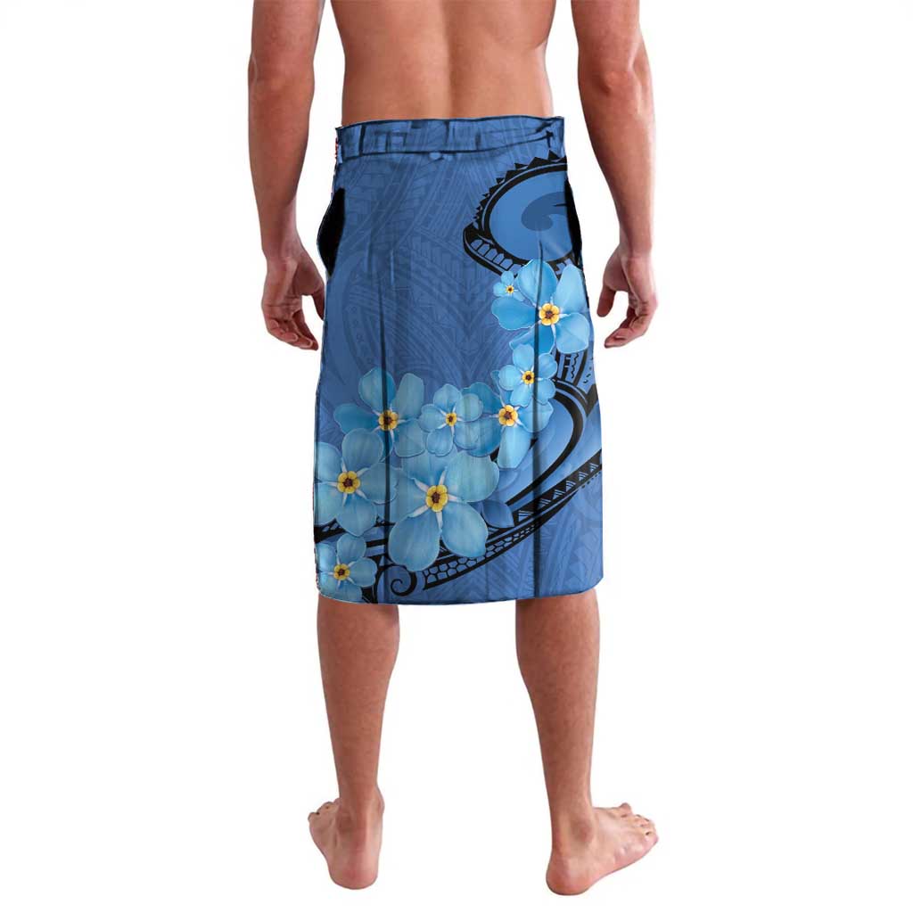 New Zealand Chatham Islands Lavalava Wharekauri Forget Me Not With Black Robin LT14 - Polynesian Pride