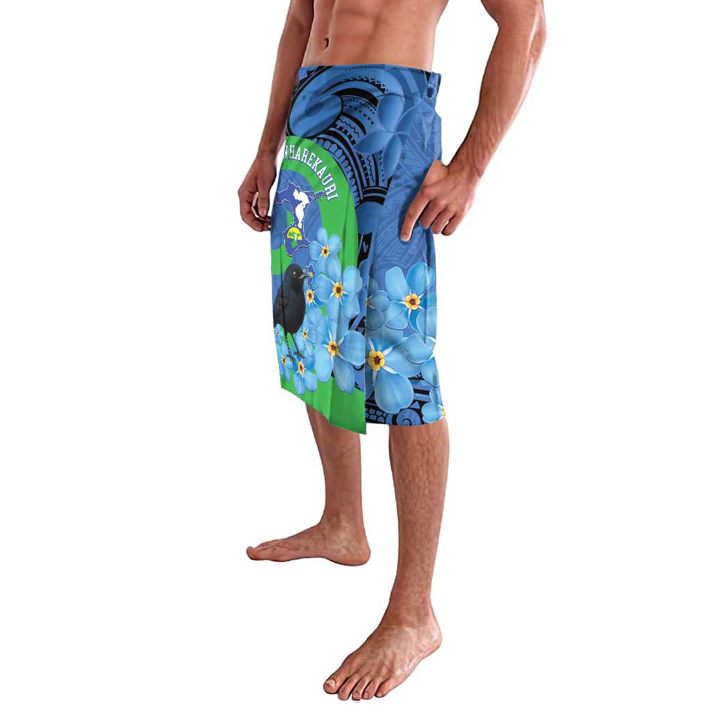 New Zealand Chatham Islands Lavalava Wharekauri Forget Me Not With Black Robin LT14 - Polynesian Pride