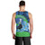 New Zealand Chatham Islands Men Tank Top Wharekauri Forget Me Not With Black Robin