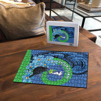 New Zealand Chatham Islands Puzzle Wharekauri Forget Me Not With Black Robin LT14 - Polynesian Pride
