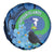 New Zealand Chatham Islands Spare Tire Cover Wharekauri Forget Me Not With Black Robin