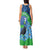 New Zealand Chatham Islands Tank Maxi Dress Wharekauri Forget Me Not With Black Robin