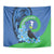 New Zealand Chatham Islands Tapestry Wharekauri Forget Me Not With Black Robin