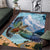 New Zealand South Island Area Rug Te Waipounamu Aoraki Kea Bird