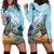 New Zealand South Island Hoodie Dress Te Waipounamu Aoraki Kea Bird