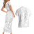 Polynesia Brain Cancer Awareness Couples Matching Short Sleeve Bodycon Dress and Hawaiian Shirt In May We Wear Grey