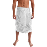 Polynesia Brain Cancer Awareness Lavalava In May We Wear Grey LT14 White - Polynesian Pride