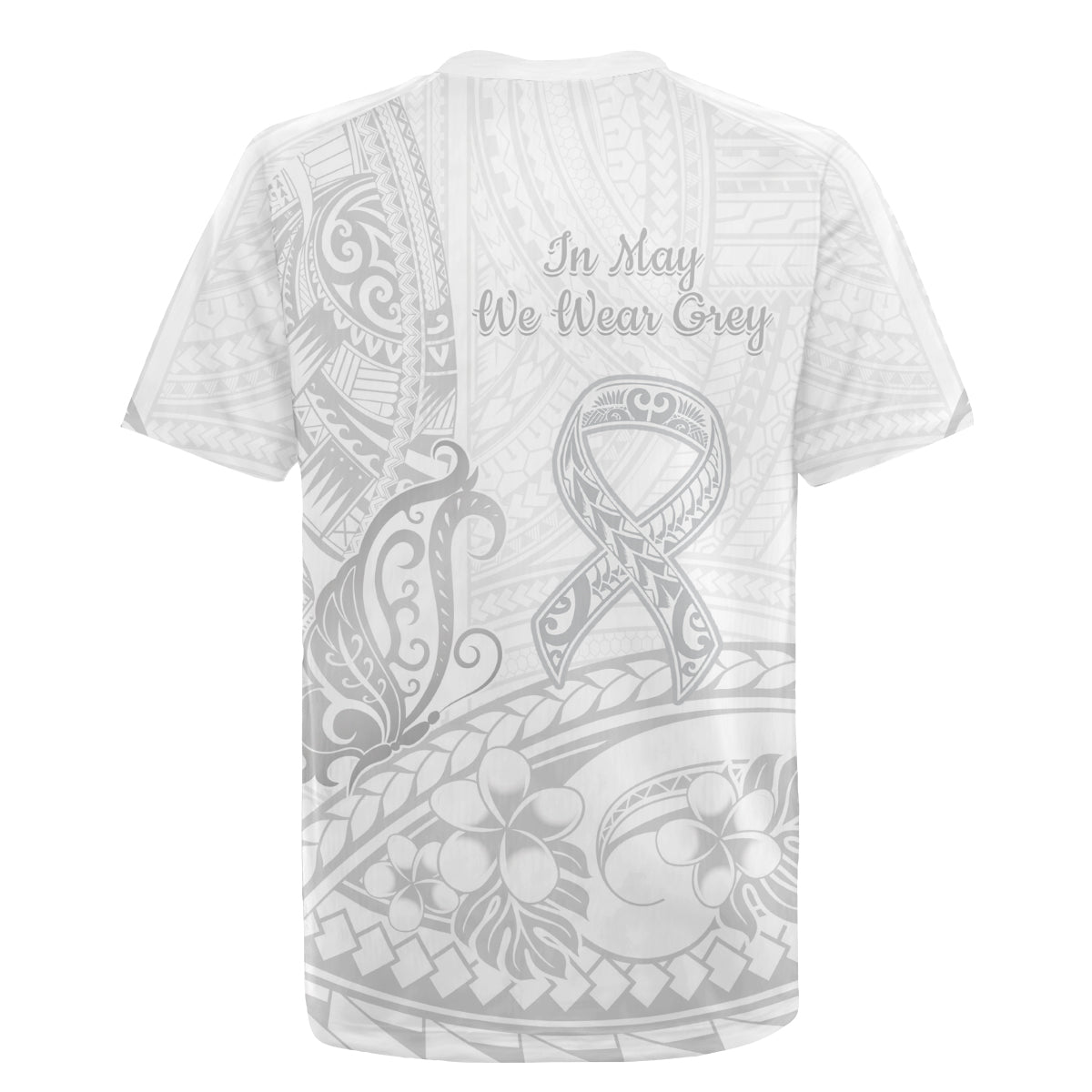 Polynesia Brain Cancer Awareness Rugby Jersey In May We Wear Grey LT14 - Polynesian Pride