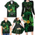 Polynesia Mental Health Awareness Family Matching Long Sleeve Bodycon Dress and Hawaiian Shirt Green Ribbon Be Kind To Your Mind