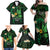 Polynesia Mental Health Awareness Family Matching Off Shoulder Maxi Dress and Hawaiian Shirt Green Ribbon Be Kind To Your Mind