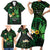 Polynesia Mental Health Awareness Family Matching Short Sleeve Bodycon Dress and Hawaiian Shirt Green Ribbon Be Kind To Your Mind