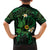 Polynesia Mental Health Awareness Family Matching Summer Maxi Dress and Hawaiian Shirt Green Ribbon Be Kind To Your Mind