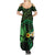 Polynesia Mental Health Awareness Family Matching Summer Maxi Dress and Hawaiian Shirt Green Ribbon Be Kind To Your Mind