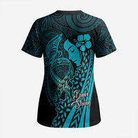 Polynesia World Ovarian Cancer Day Scrub Top You Matter Polynesian Women LT14 - Polynesian Pride