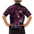 Polynesia Breast Cancer Awareness Family Matching Mermaid Dress and Hawaiian Shirt Pink Ribbon No One Fights Alone - Black