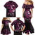 Polynesia Breast Cancer Awareness Family Matching Mermaid Dress and Hawaiian Shirt Pink Ribbon No One Fights Alone - Black