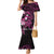 Polynesia Breast Cancer Awareness Family Matching Mermaid Dress and Hawaiian Shirt Pink Ribbon No One Fights Alone - Black