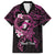 Polynesia Breast Cancer Awareness Family Matching Puletasi and Hawaiian Shirt Pink Ribbon No One Fights Alone - Black